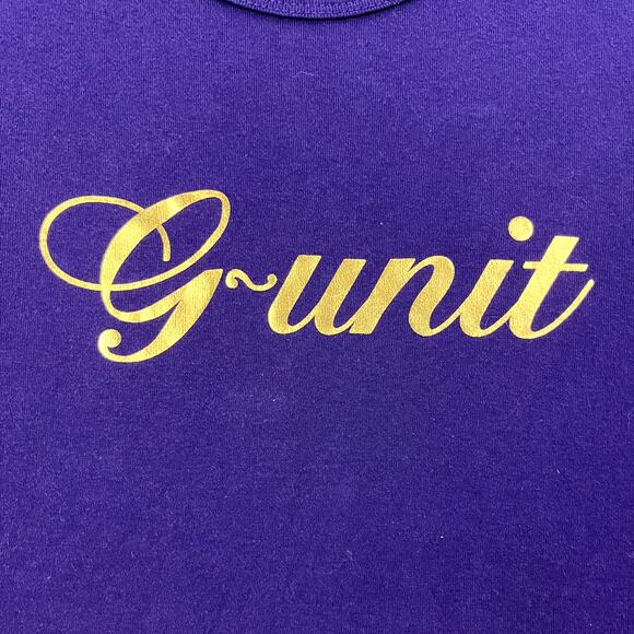 Vintage G-Unit T-Shirt Womens XL Purple 50 Cent Gorilla Hip Hop Rap Logo NYC y2k - Picture 3 of 12